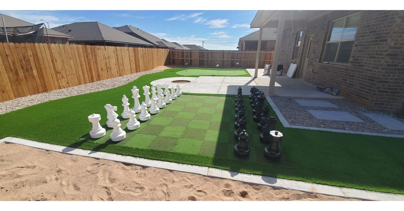 a golf ball on an artificial turf installed in Fernandina Beach FL